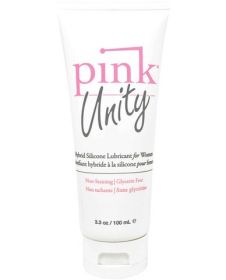 Pink unity silicone/water based hybrid lubricant - 3.3 oz tube