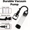 Vacuum pump toys for men with pressure gauge, with 1 realistic vaginal sleeve, 3 silicone sets of men's penis pump